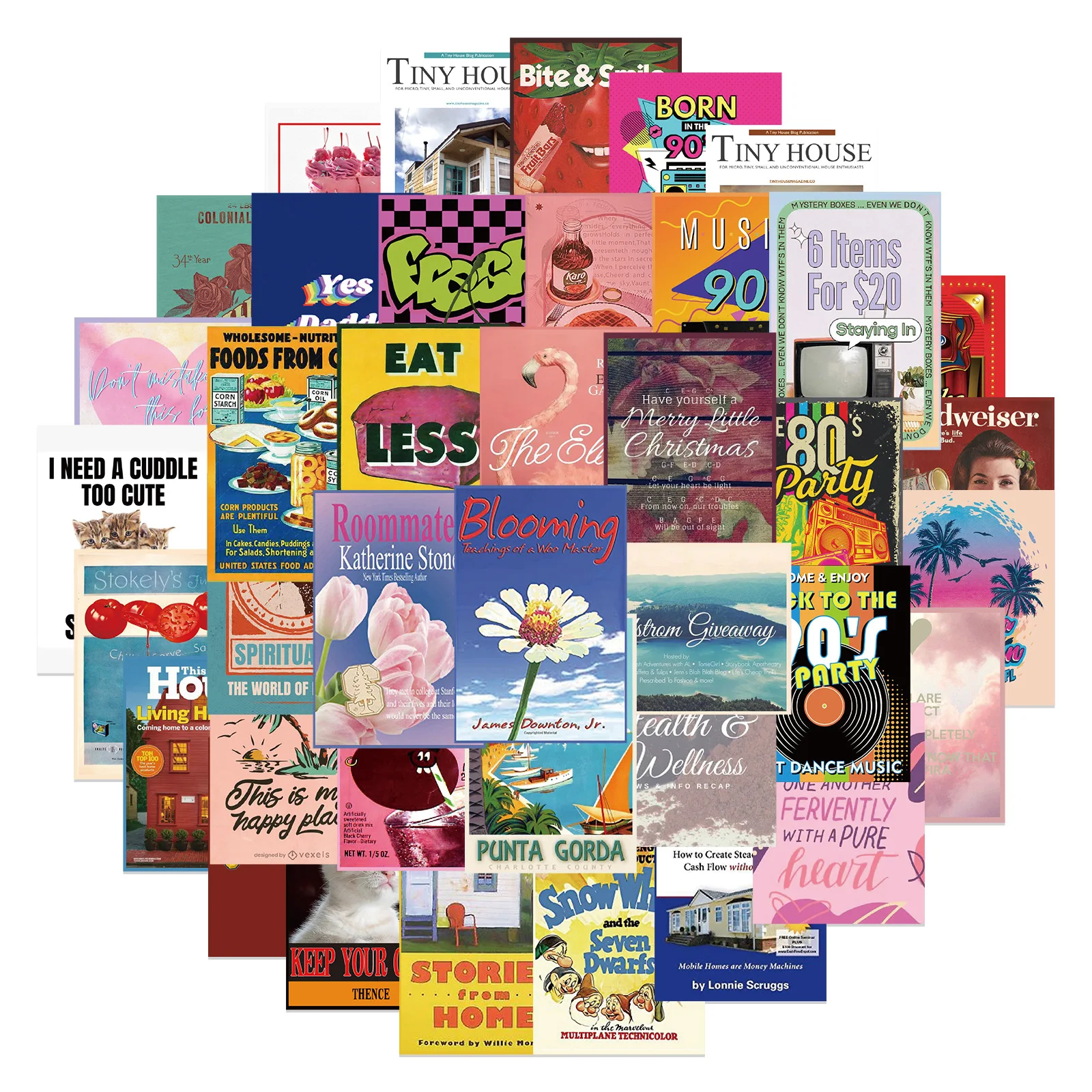 10/40 шт. американские ретро наклейки на обложку журнала 90-х крутые эстетические