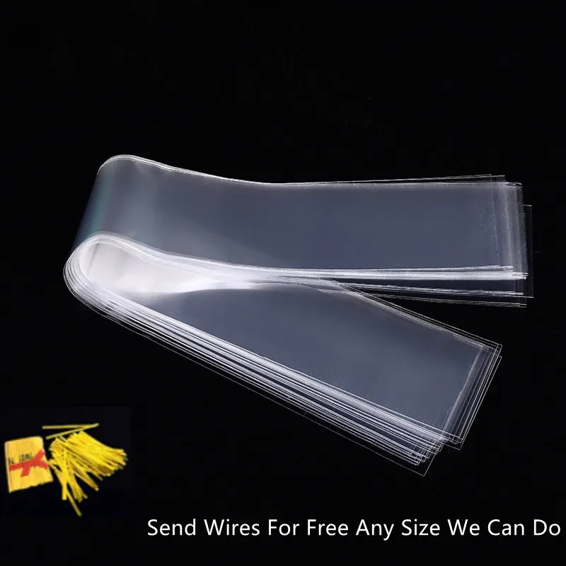 Прозрачный пакет для конфет OPP целлофановый открытый плоский выпечки конфеты