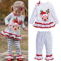 baby girls boys merry christmas t shirt children new year party clothes kids cosplay costume santa claus print tees tops pants
