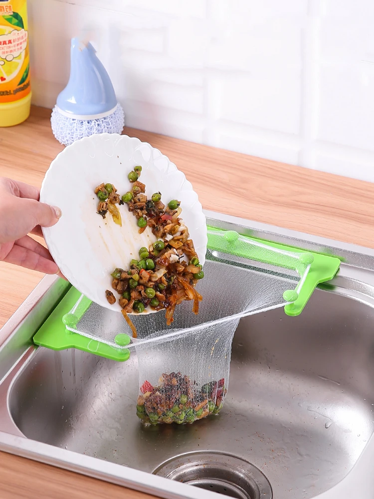 Kitchen Sink Garbage Filter Leftover Triangle Hanging Mesh Drain Multifunctional |
