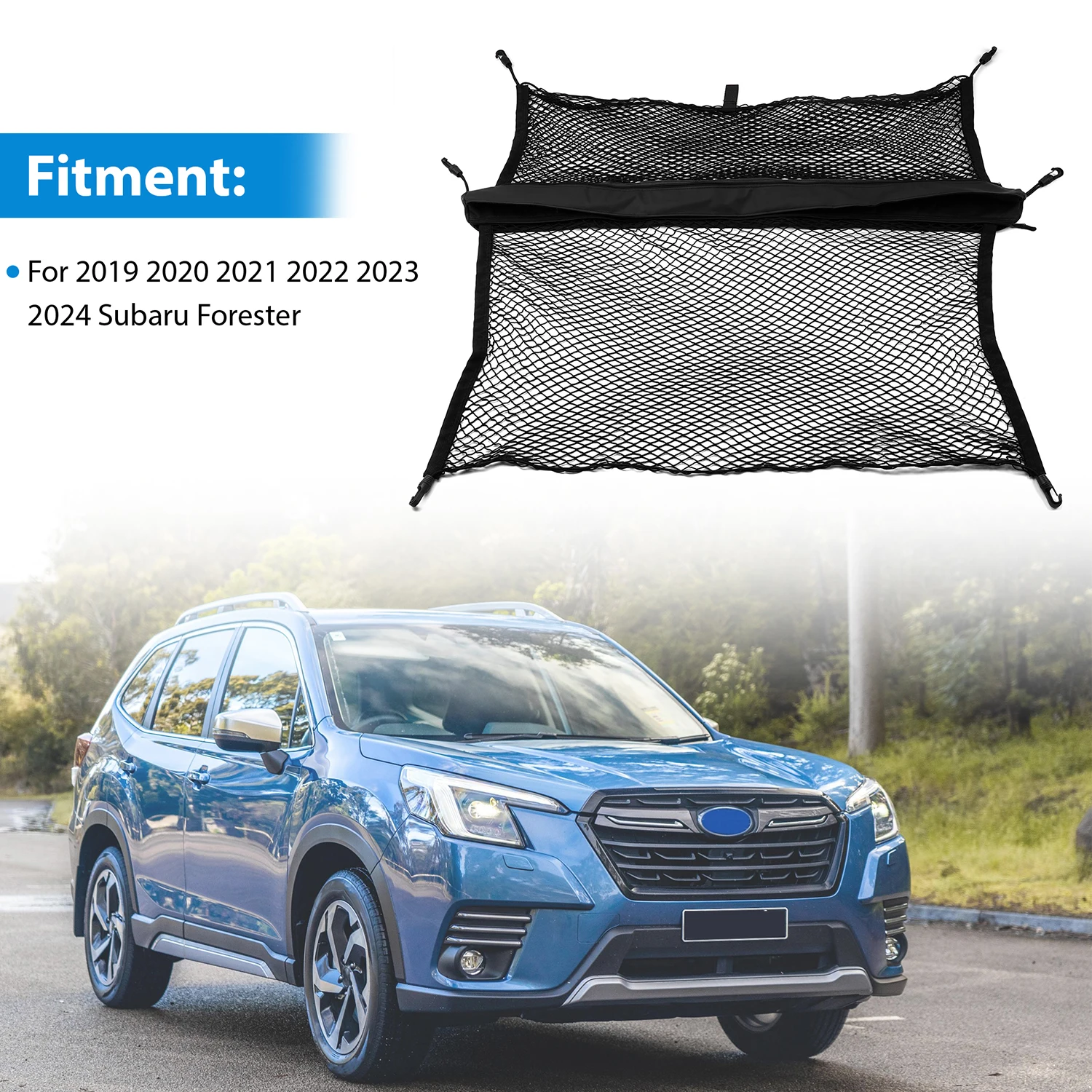 

Для Subaru Forester 2019-2024 грузовая сетка на заднее отделение черная сетка F551SSJ000