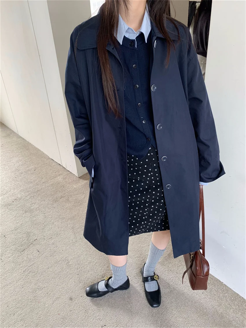 Alien Kitty минималистичные шикарные однотонные плащи женские прямые повседневные