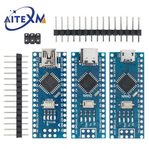 Мини/Type-C/Micro USB Nano 3, 0 с Загрузчиком совместимый контроллер Nano для arduino CH340 USB драйвер 16 МГц ATMEGA328P