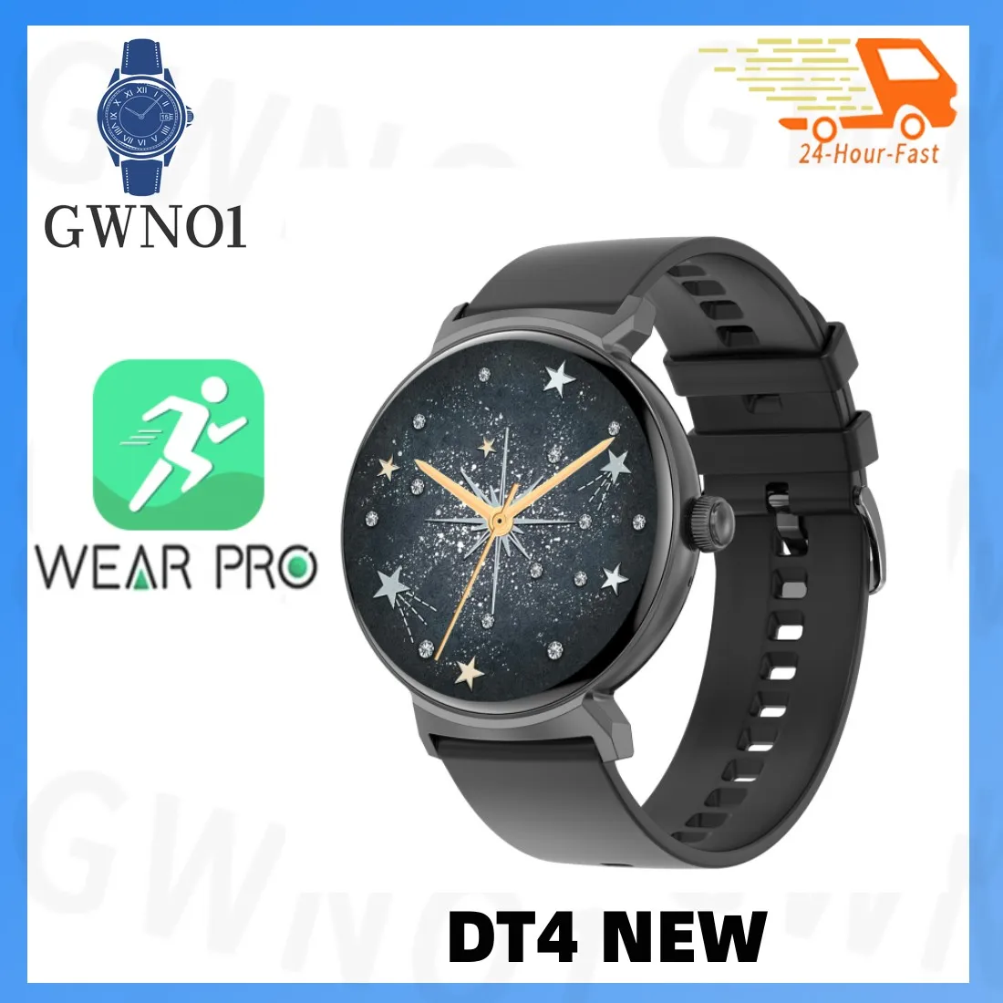 

DT4 New Ladies Smart Watch BT Talk Phone Watch AI Voice Assistant Password Blood Oxygen Health Tracker Sports Men Smart Watch