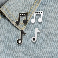 creative cartoon music score enamel pin simple fashion music aymbol brooch music lovers clothes accessories jewelry gift