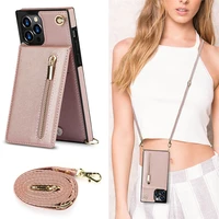 Crossbody Shoulder Strap Wallet Credit Card Holder Stand Case for Samsung S21 S22 Ultra S20  S10 Plus Note A90