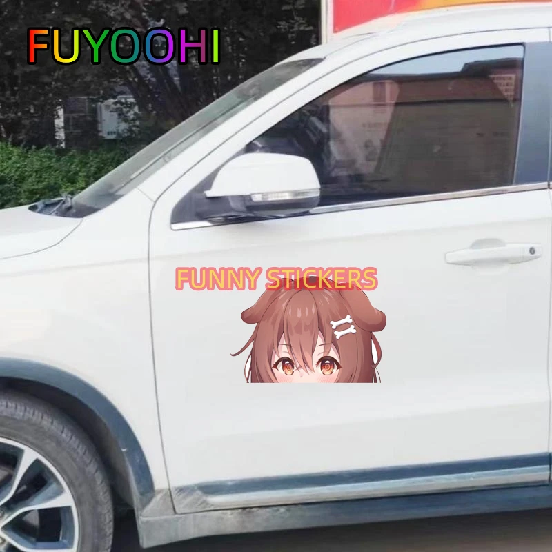 Автомобильная наклейка FUYOOHI Inugami Korone водонепроницаемая виниловая аниме для