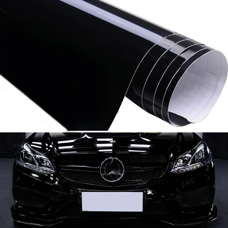 

Gloss Black Car Vinyl Film Wrap Sticker Decal Car Sticker Interior Decoration Car Paint Film Car Accessories