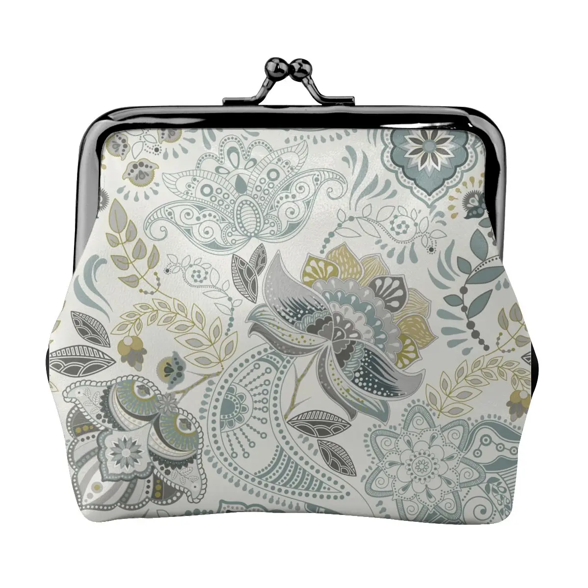 

Wallet Short Women Coin Purse Wallets For Woman Card Holder Small Ladies Wallet Female Hasp Colorful Floral Paisley Ornament