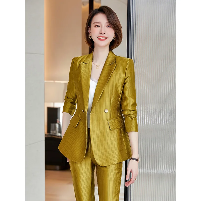 Женские деловые костюмы из высококачественной ткани профессиональные блейзеры