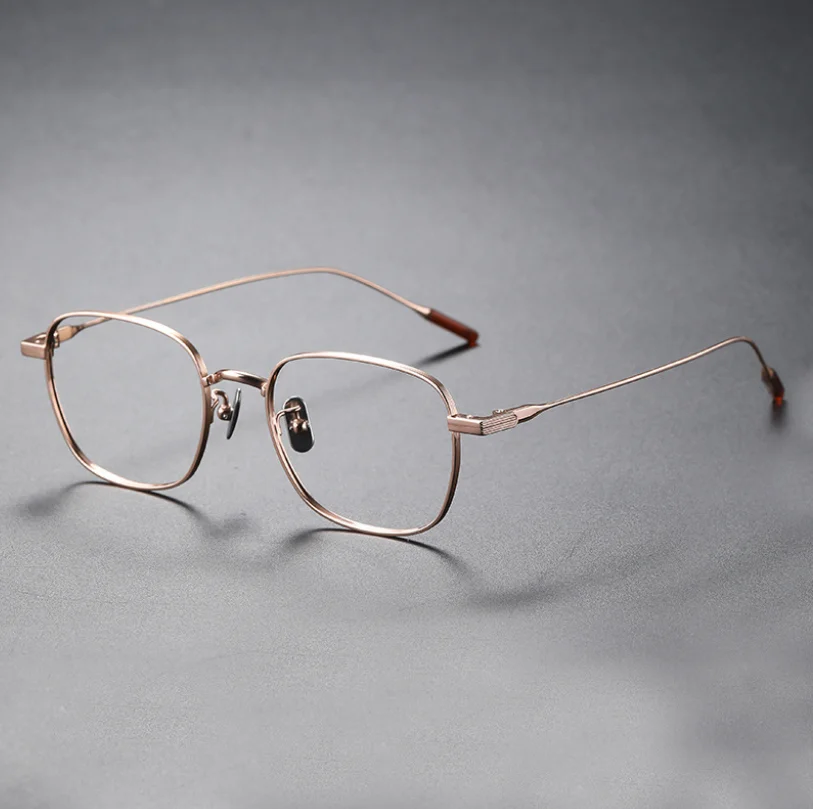 

Ультралегкая оправа для очков из чистого титана, женские винтажные оптические очки, сменные линзы, очки по рецепту в стиле ретро для мужчин
