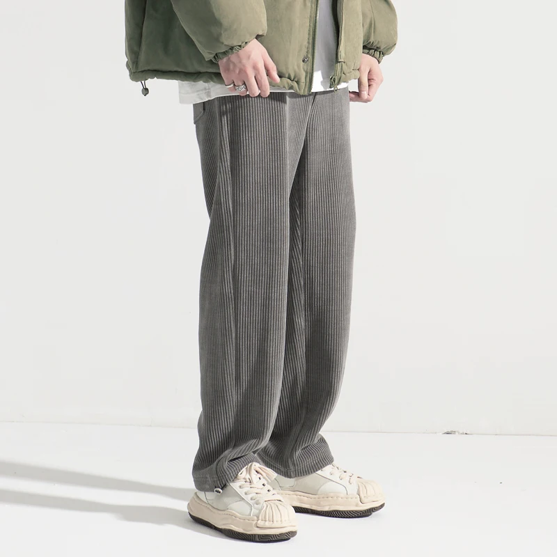 Pants Draping Trendy Casual Pants Men's Retro Sports Trousers Adjustable Ankle-Tied Sweatpants