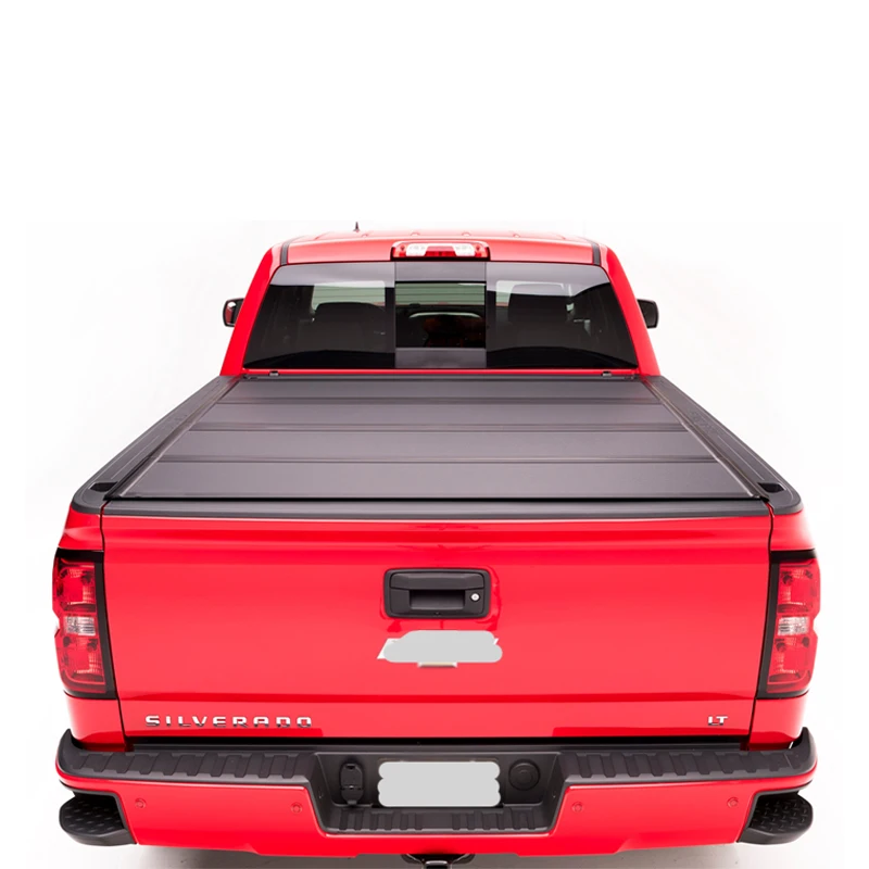 

4X4 Pickup Truck Accessories Hard Four Folding Manual Retractable Tonneau Cover For Hilux Revo Vigo Navara Np300 Amarok Ranger
