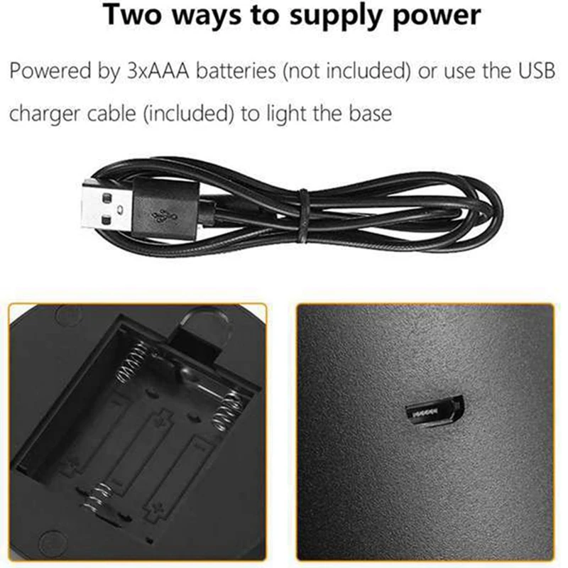 10 шт./упаковка светодиодный Ночной светильник с пультом ДУ и USB-кабелем |