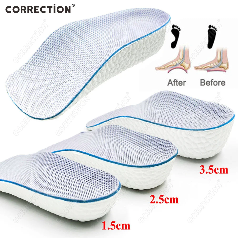 

Arch Support Height Increase Insoles for Men Women Shoes Flat Feet Orthopedic Insoles Sneakers Heel Lift Memory Foam Shoe Pads