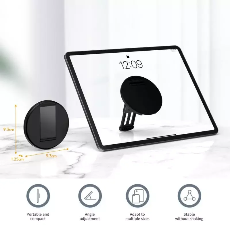 

K3 Retractable Tablet Holder Stand Aluminum Alloy 360° Rotatable Extendable Tablet Table Kickstand For Tablet Video Shooting