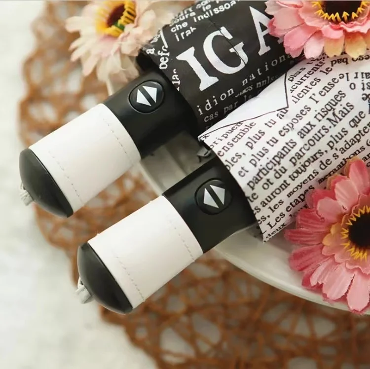 Полностью автоматическая и ручная газета из чистой кожи тройной складной зонтик