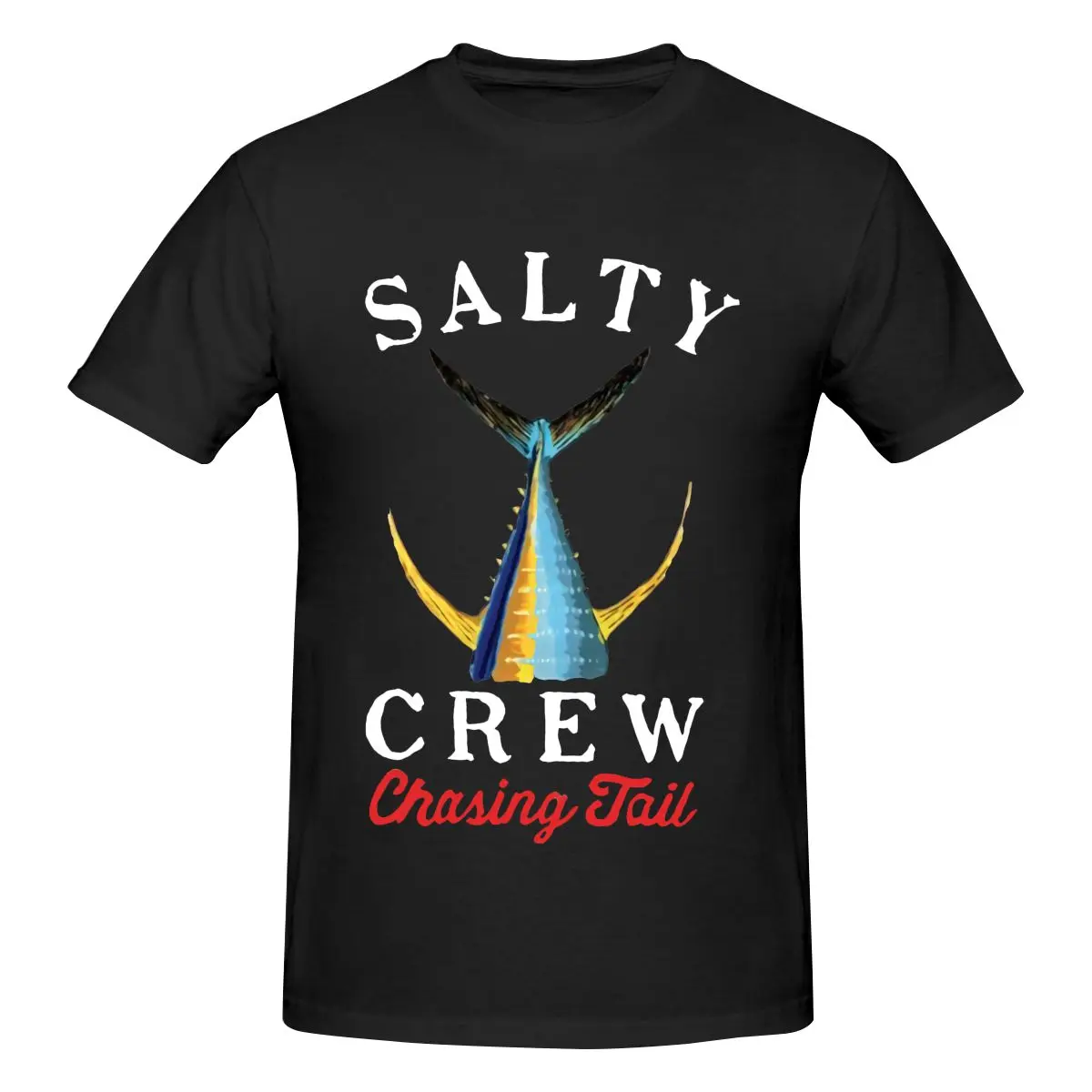 

Salty Crew Tailed All Vintage Fashion Short Sleeve Men Summer Loose Niche High Street Top Graphic T Shirts