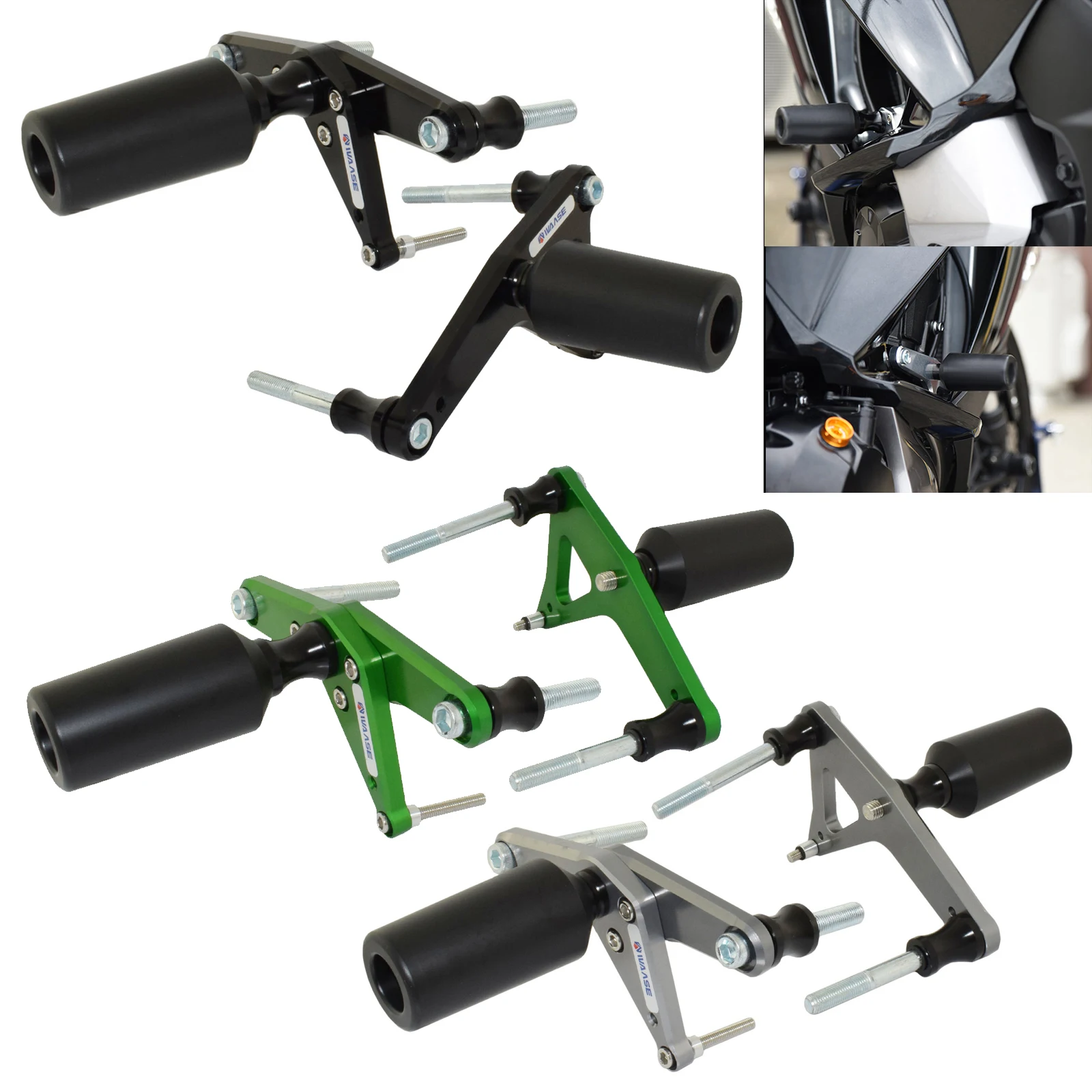 Слайдеры рамы мотоцикла защитная накладка комплект защиты от падения для KAWASAKI