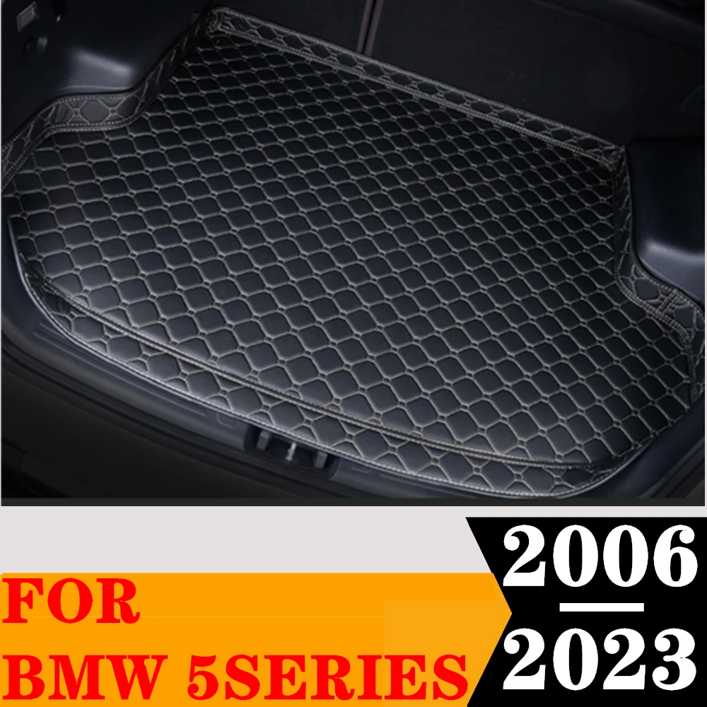 

Sinjayer, коврик для багажника автомобиля, водонепроницаемые автозапчасти, ковры для багажника, Высокие боковые задние коврики для груза, подходят для BMW 5 серии 2006 07-2023