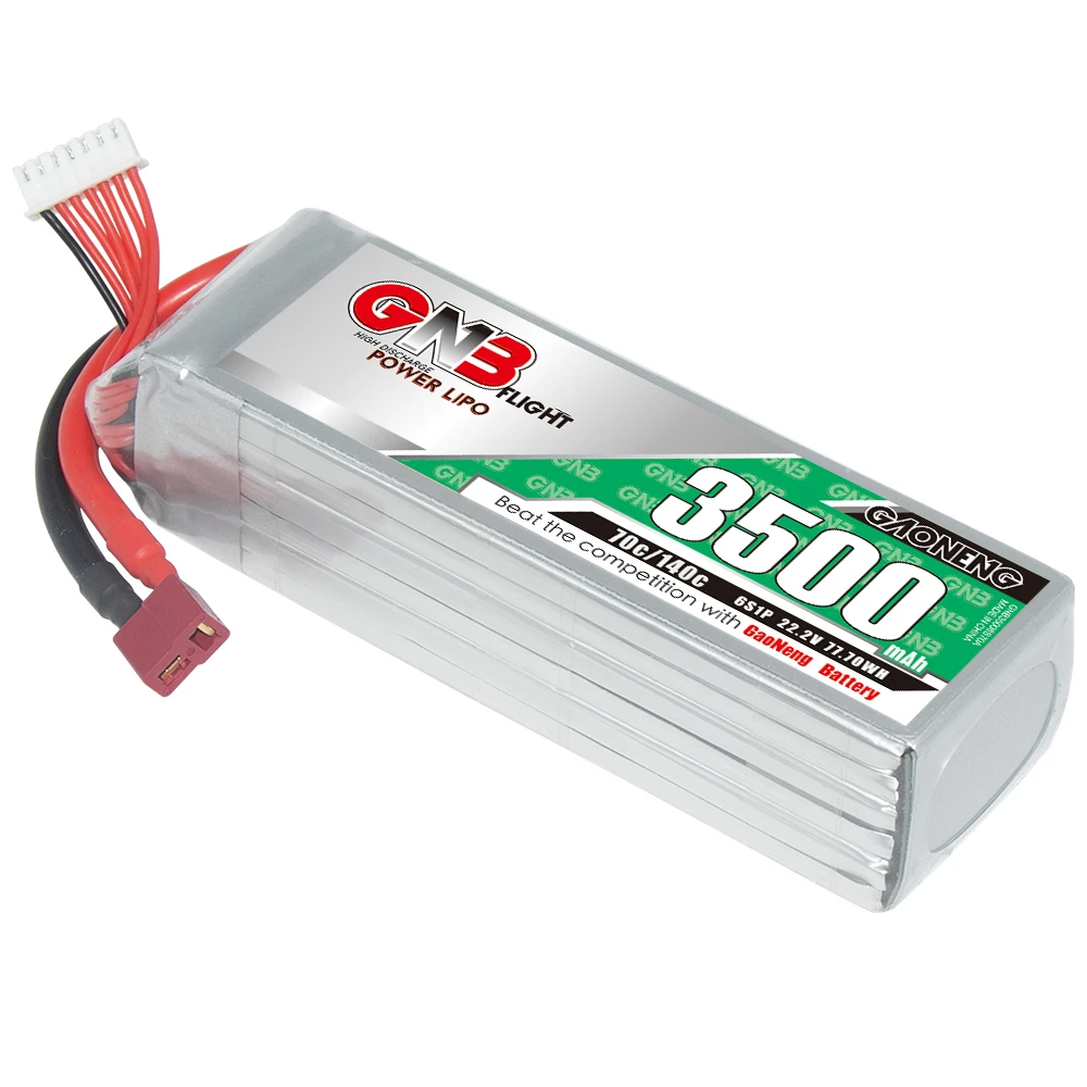 Gaogeng GNB 6S 22.2V 3500mAh 70C Lipo T-plug