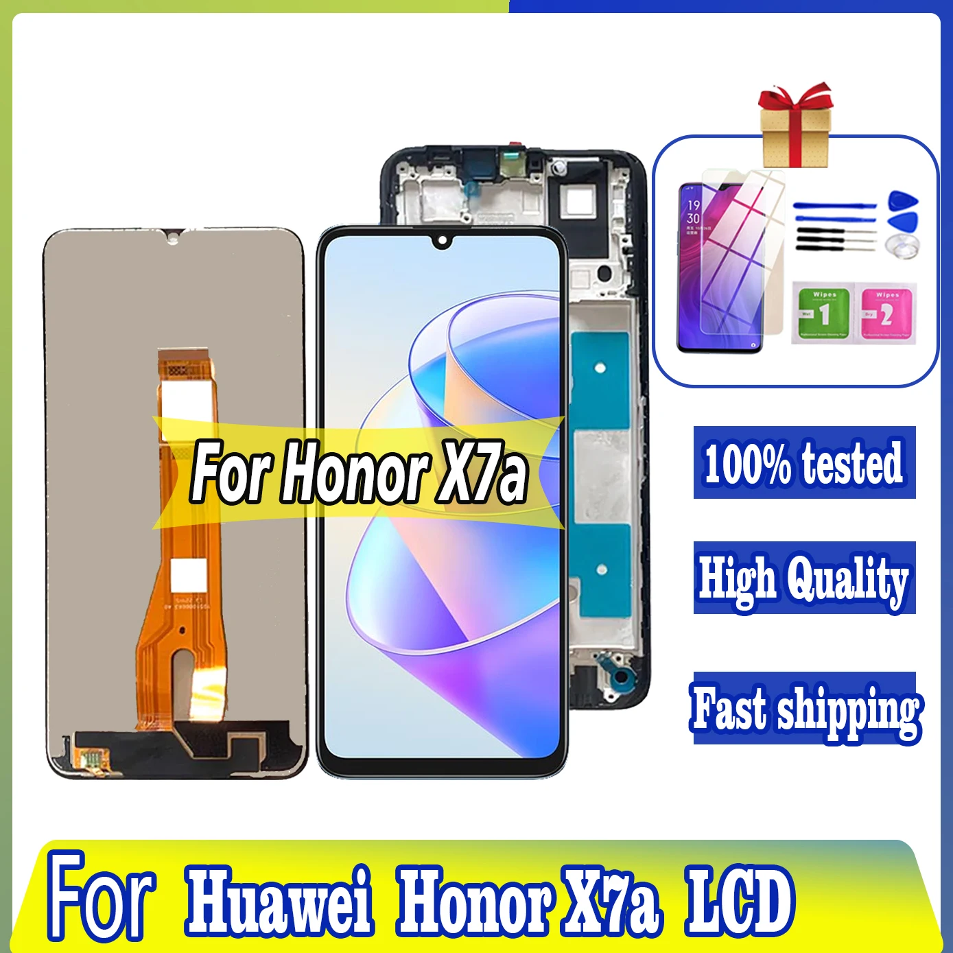 

100% Tested 6.75"For Huawei Honor X7a LCD RKY-LX2 Display Touch Screen X7A Display Screen Digitizer Replacement Assembly Parts