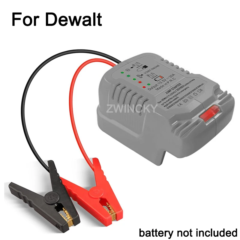 

Автомобильный адаптер стартера, совместимый с литий-ионным аккумулятором Dewalt 18 В 20 В с комплектом перехода 11AWG, портативный автомобильный стартер для прыжков