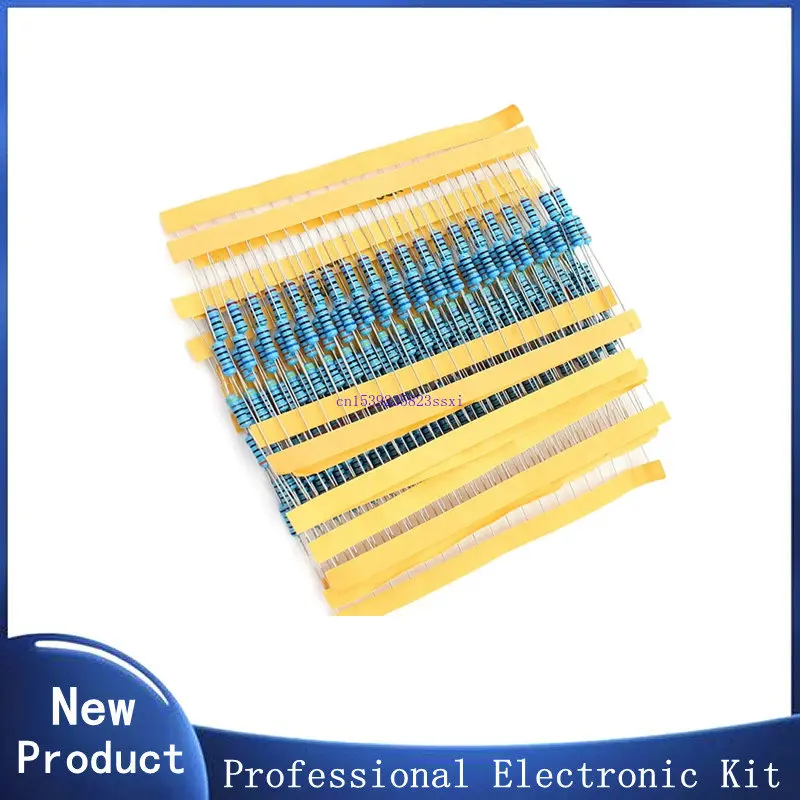 

100pcs 1/2W 1R-2M 1% Metal Film Resistor 0.5W 1 2 2.2 10 100 120 150 220 270 330 470 680 1K 2.2K 4.7K 10K 20K 100K 470K 1M ohms