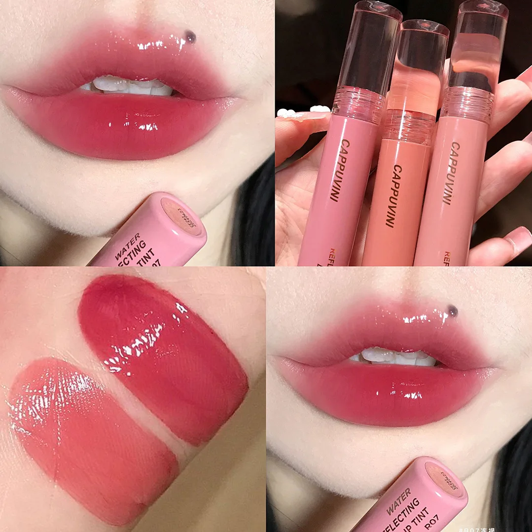 

2023 New Mirror Dyeing Lip Gloss Moisturizing Lipsticks Waterproof Long Lasting Red Lip Tint Makeup Lipgloss Cosmetics