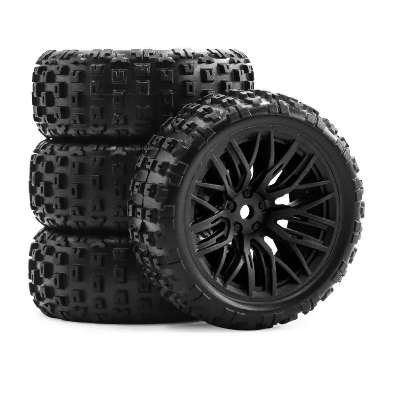 TRXS 4 шт. обновленные ступицы колес в стиле дерева и шины для скального тента Arrma 1/18