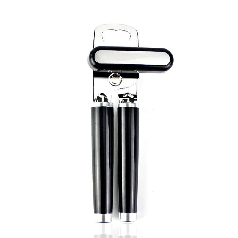 

1 Piece Classic Multifunction Can Opener Black Stainless Steel Multifunctional Can Opener For Kitchen Utensils