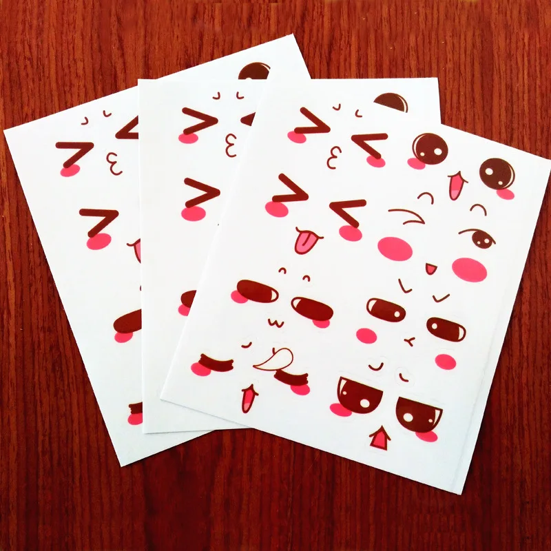 

Cute Expression Sticker Glass Cup Sticker PVC Sticker Giveaway Expression Sticker Cartoon Wall Sticker Self-adhesive
