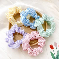 5pcsset large intestine rings elastic hair bands for women girls scrunchies hairband floral cloth rubber band hair accessories