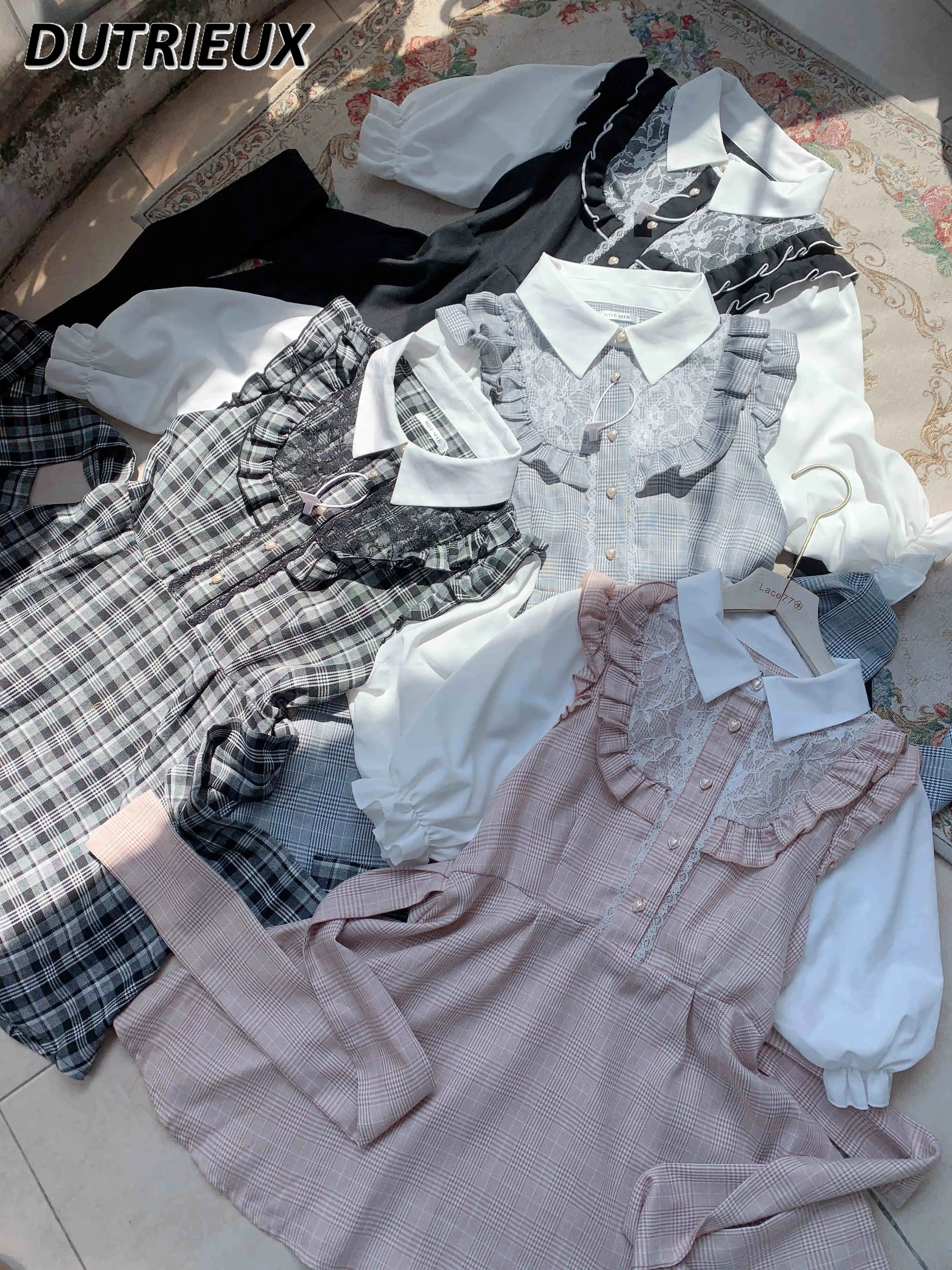 

Модное короткое платье Rojita в японском стиле, летнее женское платье, кружевное милое Повседневное платье с вышивкой и коротким рукавом