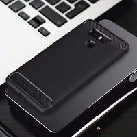 phone case for g6 carbon fiber brushed wire drawing silicone cover for g 6 lgg6 5 7 inch mobile phone shell