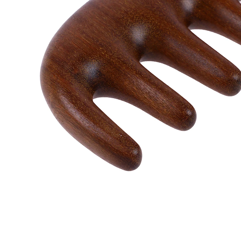 Массажная Расческа с пятью зубьями без рук деревянная акупунктурная расческа из