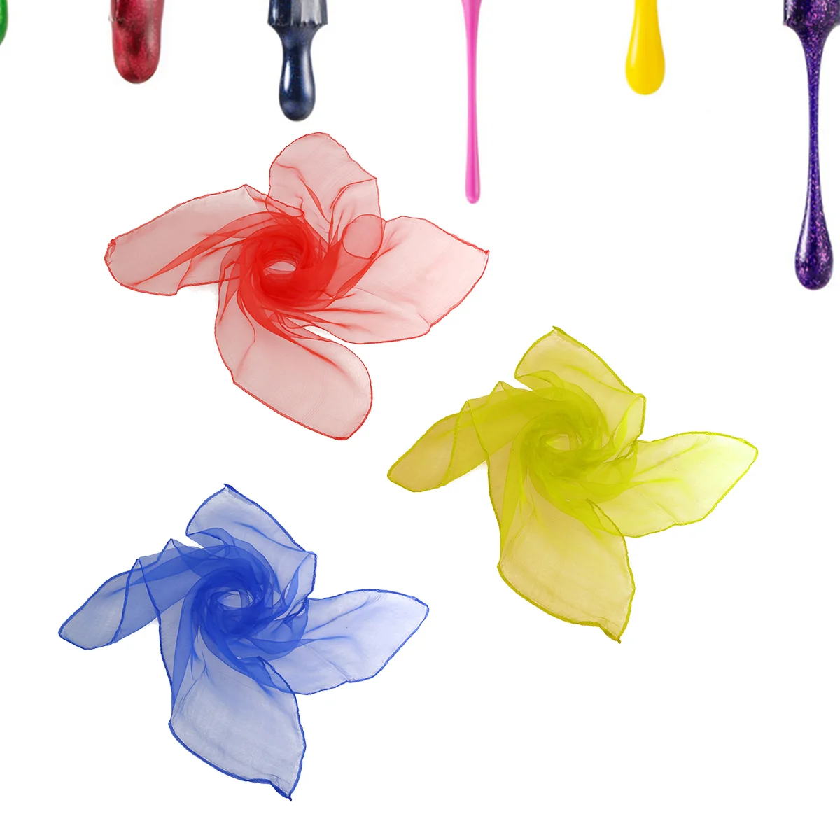 

Scarves Scarf Dance Juggling Square Play Kids Hemmed Women Silk Rhythm Silks Dancing Colored Props Fashion Children Gilrs Smal