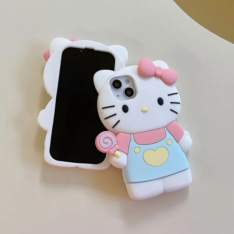 Чехол для телефона MINISO Kawaii Hello Kitty Kuromi My Melody iPhone 15 Pro Max 14 13 12 11 X XR XS силиконовый