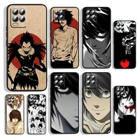 anime death note for oppo realme gt master neo q3s q2 x50 x7 x3 x2 c21y c17 c11 c3 pro carnival black phone case