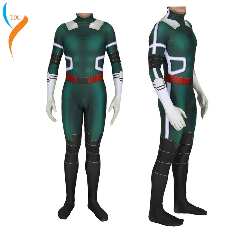 Костюмы для косплея My Hero academic Midoriya Izuko Deku мужчин и женщин костюм зентай облегающий