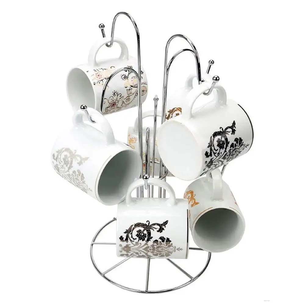 

Tree Shape 8 Mug Holder Coffee Mugs Tea Cup Storage Rack for Countertop Kitchen Organizer Shelf Bar Tool Accessory