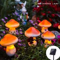 solar led light outdoor 3 in 1 mushroom decor lamp waterproof solar outdoor lights garland courtyard lawn solar garden lights