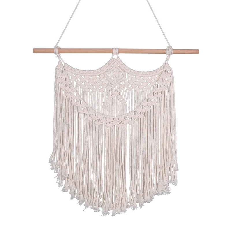 

Макраме настенное украшение ручной работы с узлом гобелен из макраме с кисточкой-креативный богемный свадебный Декор для дома