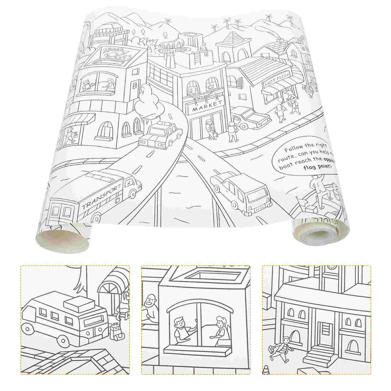 Детская картина свиток детские игрушки рисунок раскраска постер граффити бумага