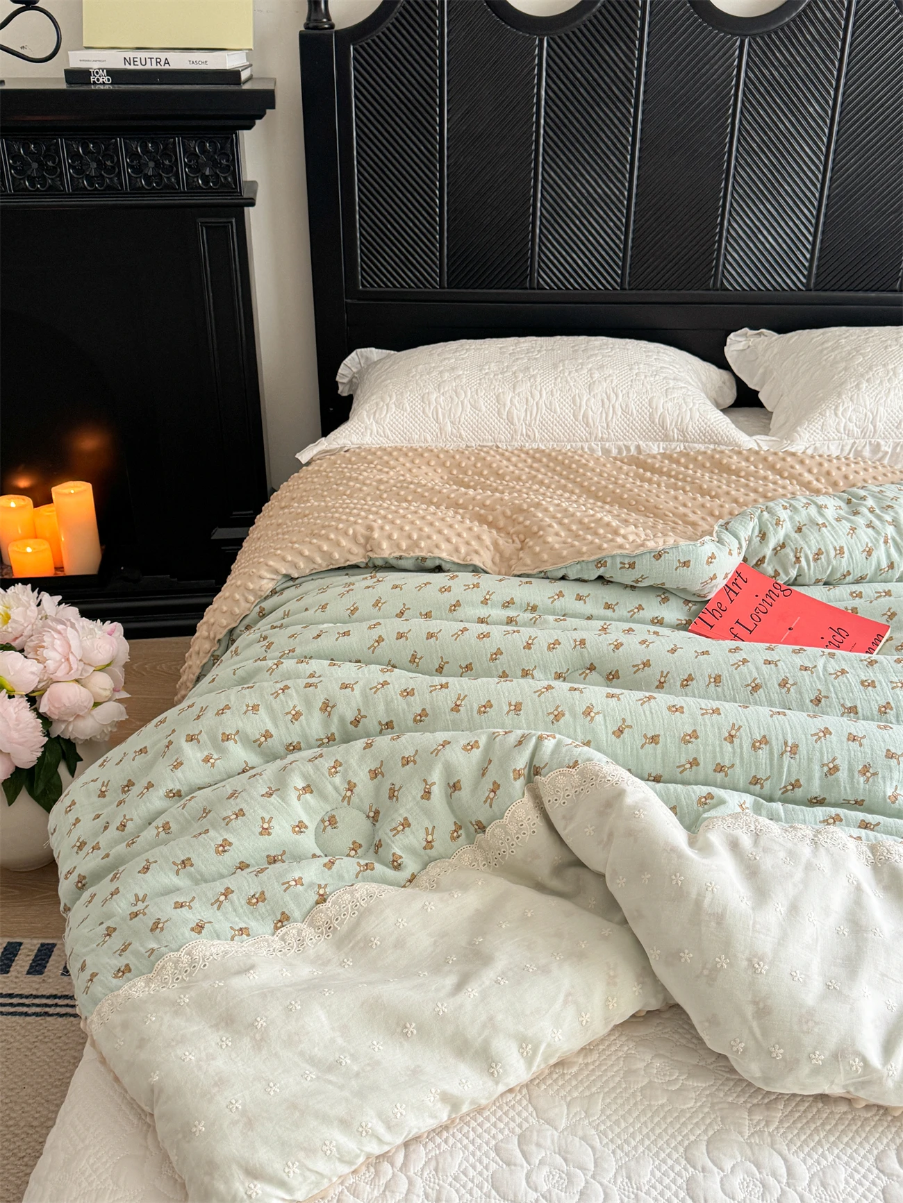 Machine Washable! Class A Cotton Baby Double-Layer Gauze 200230 French-Sle Taped Beanie Quilt Duvet Insert