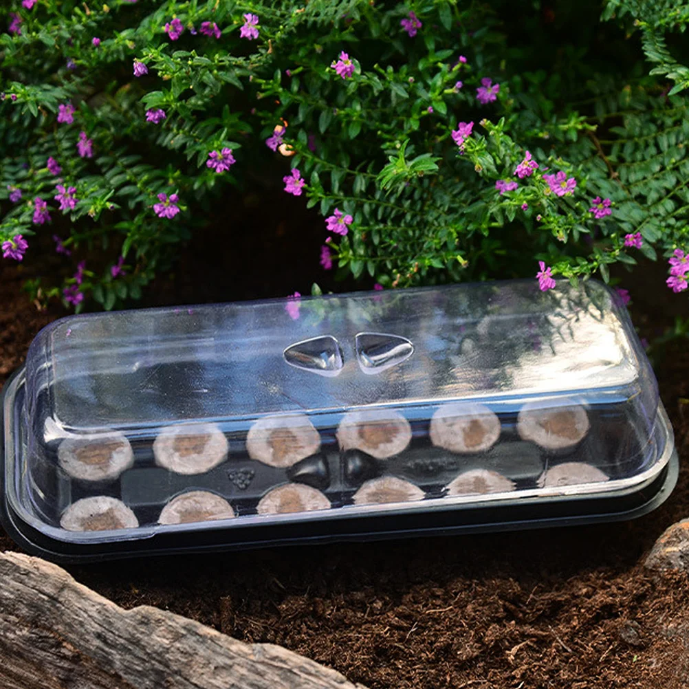 

Trays Tray Starter Germination Starting Grow Kit Dome Plug Propagator Propagation Growing Nursery Greenhouse Plastic Indoor Kits
