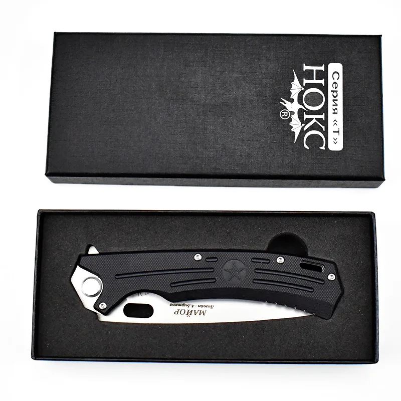 Складной нож HOKC G10 охотничий с ручкой для выживания в полевых условиях дорожный