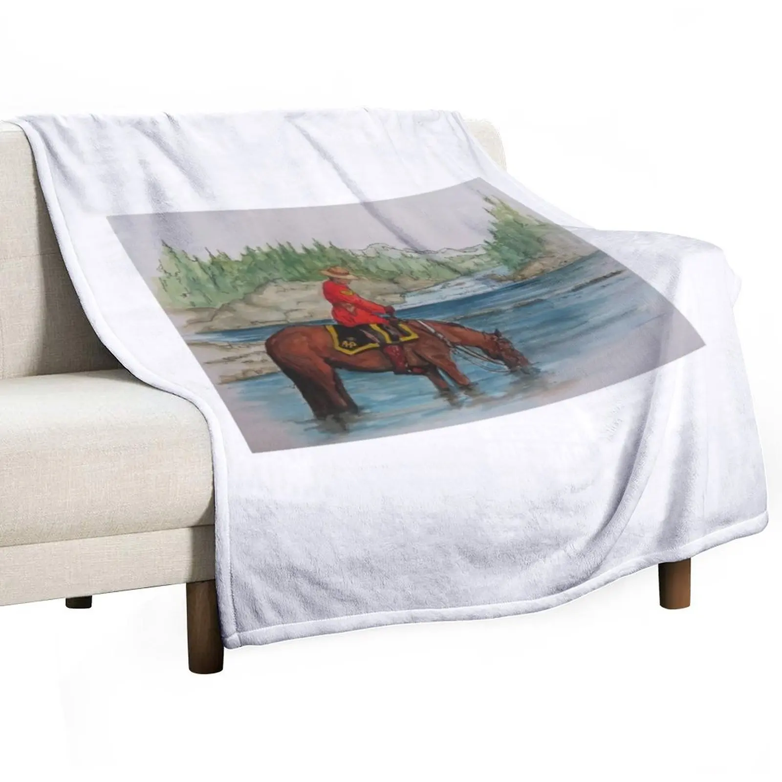 РМП. In Red Serge on Horseback Throw Blanket Hair Luxury Designer Nap аниме Одеяла