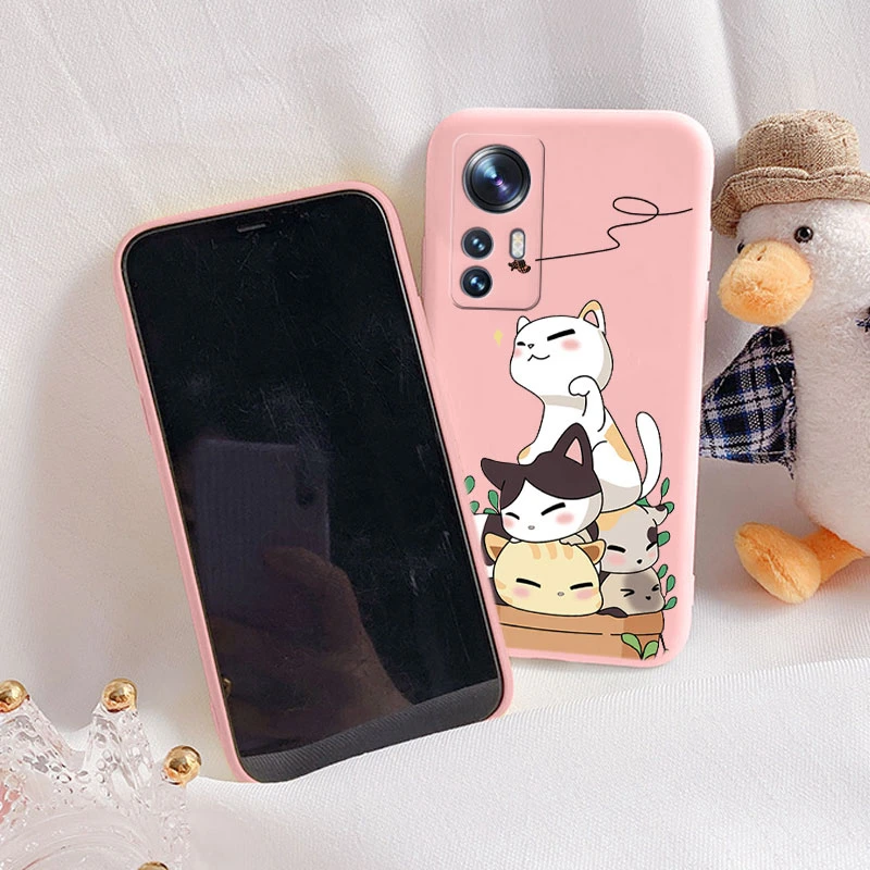 Фото Чехол для телефона с цветочным рисунком для Xiaomi 12 5G 12X 12S 12 Lite, чехол с милым сердцем, мультяшной совой для Xiaomi 12 X Mi12 Lite, матовый мягкий чехол из... №3