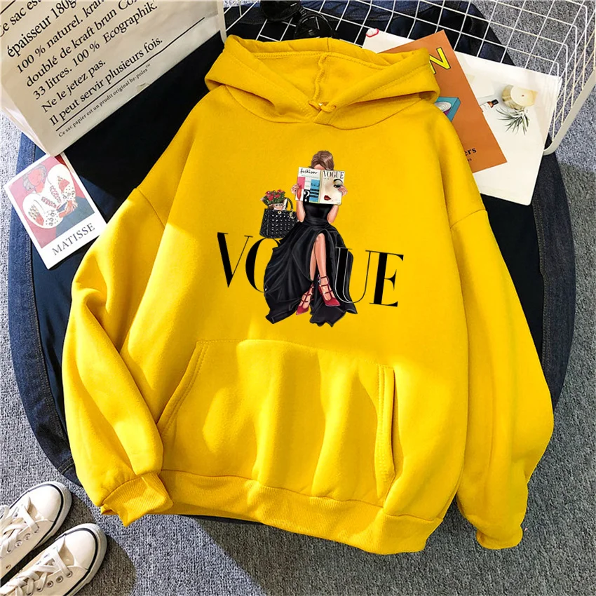 Худи женское флисовое в стиле хип-хоп